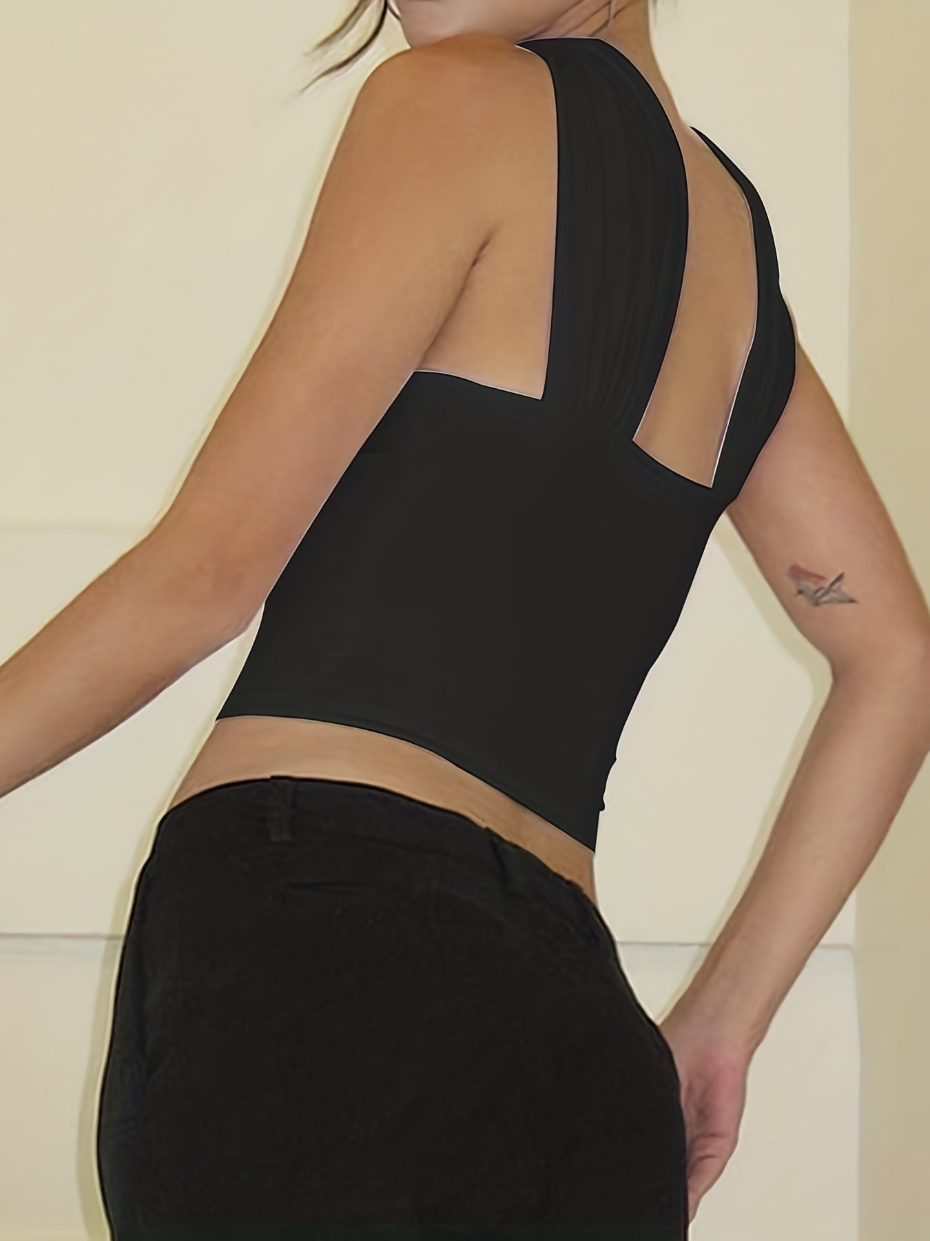 Sleek Halter Ruched Crop Top