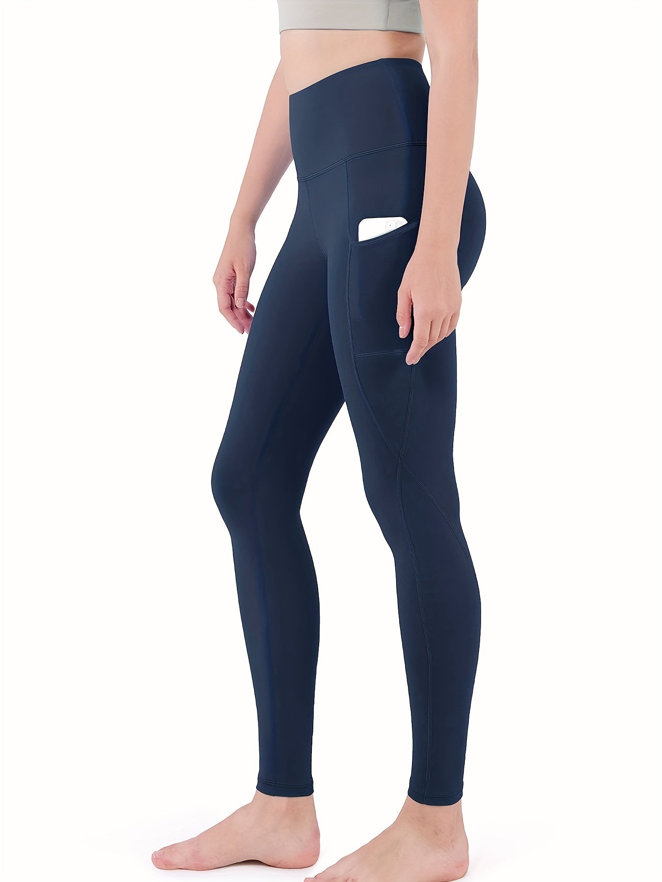 High-Waist Yoga Leggings with Pockets