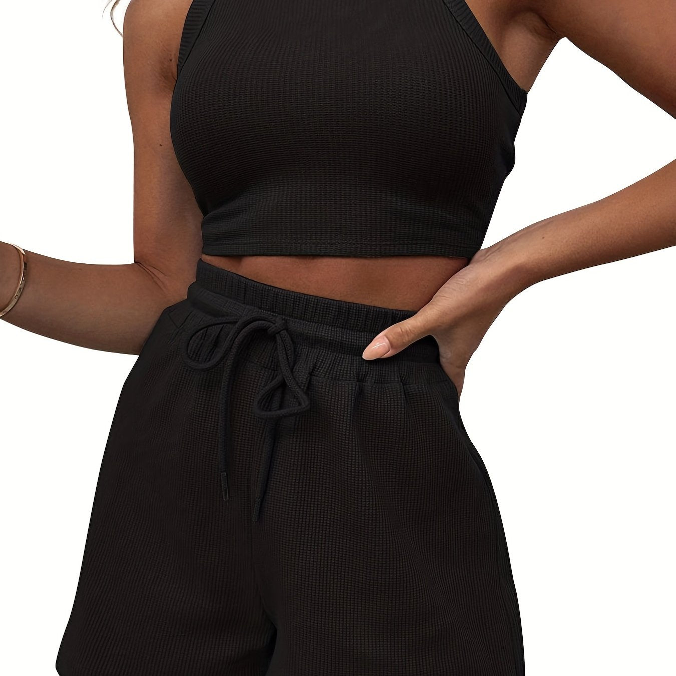 2-Piece Ribbed-Knit Sports Set