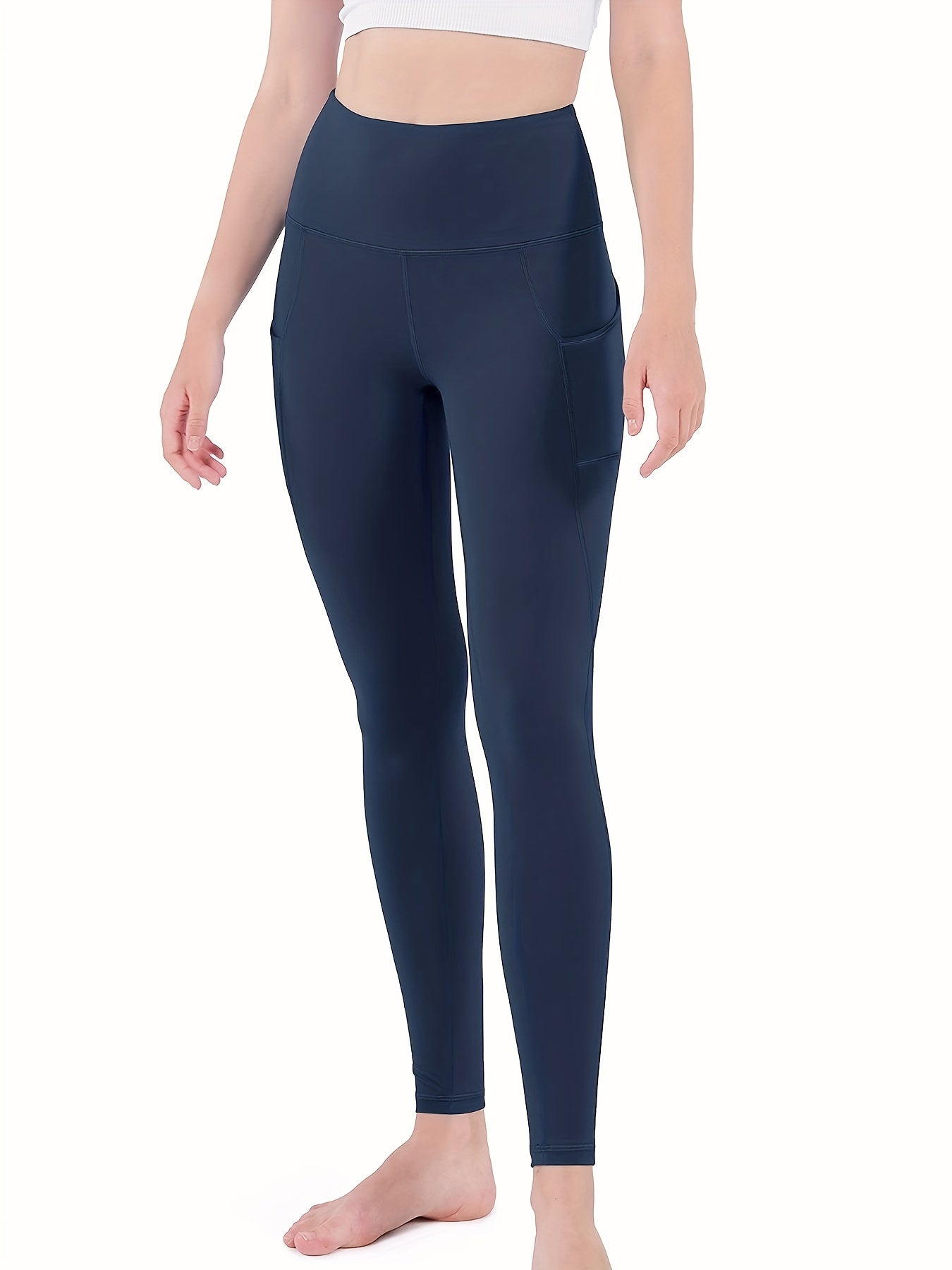 High-Waist Yoga Leggings with Pockets