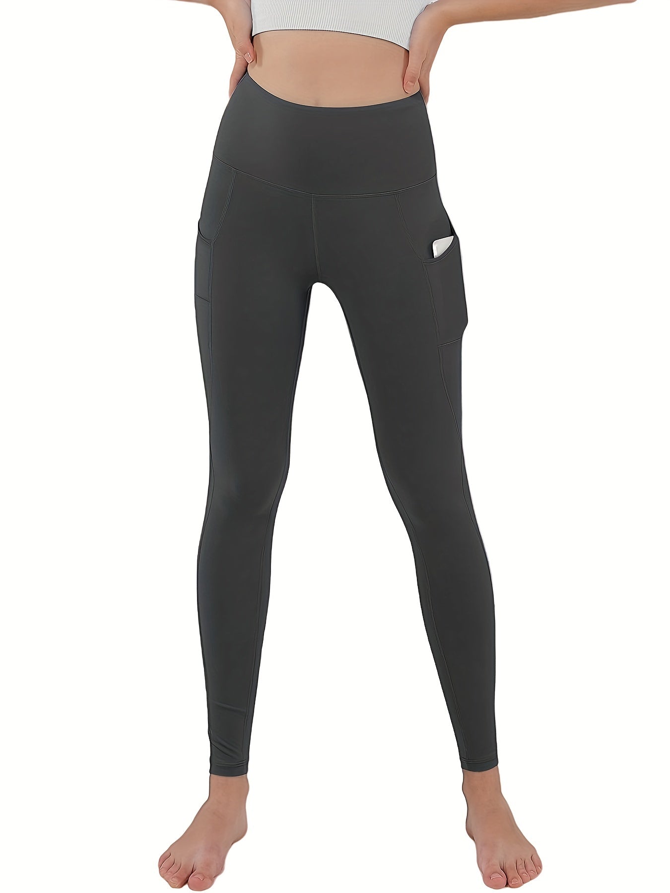 High-Waist Yoga Leggings with Pockets