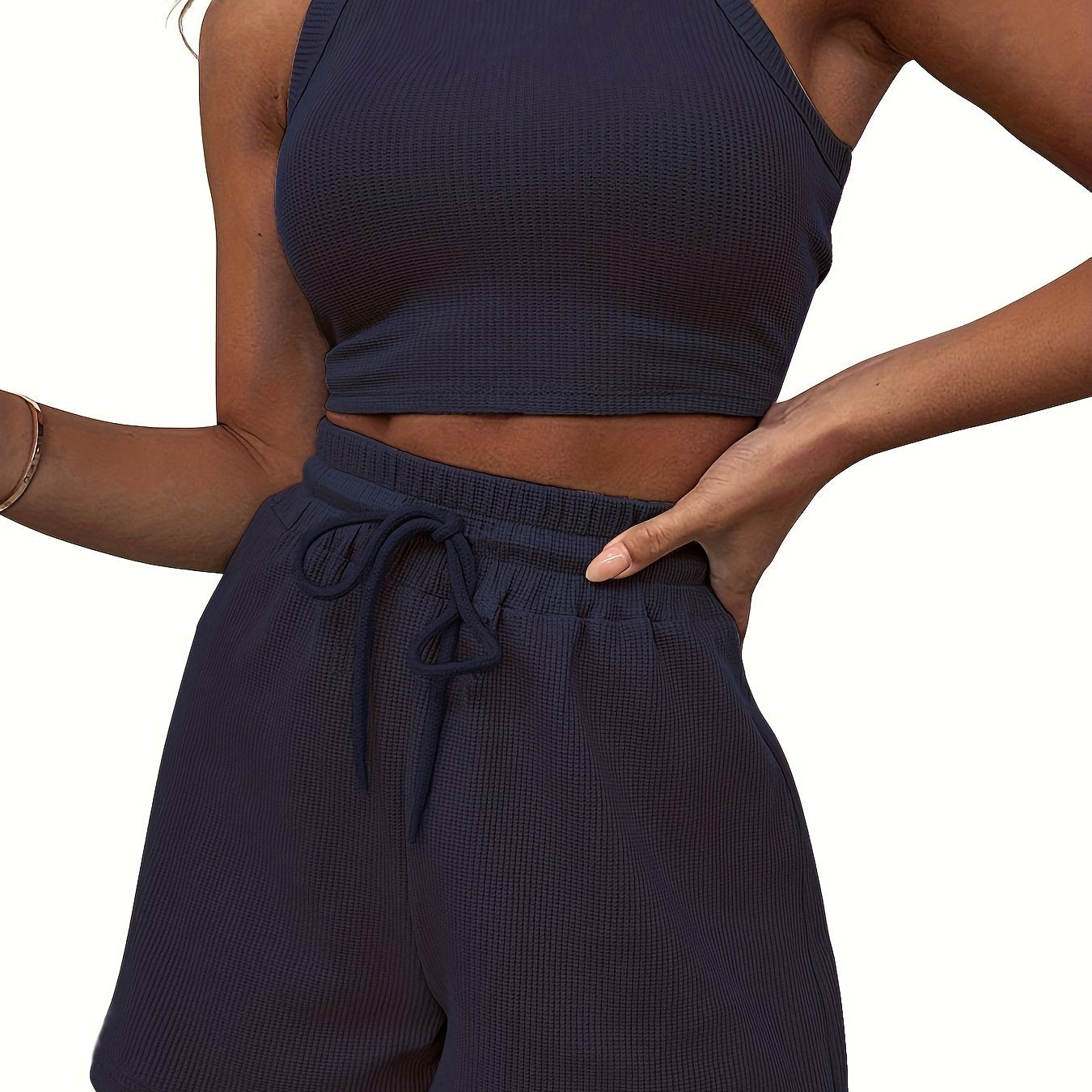2-Piece Ribbed-Knit Sports Set