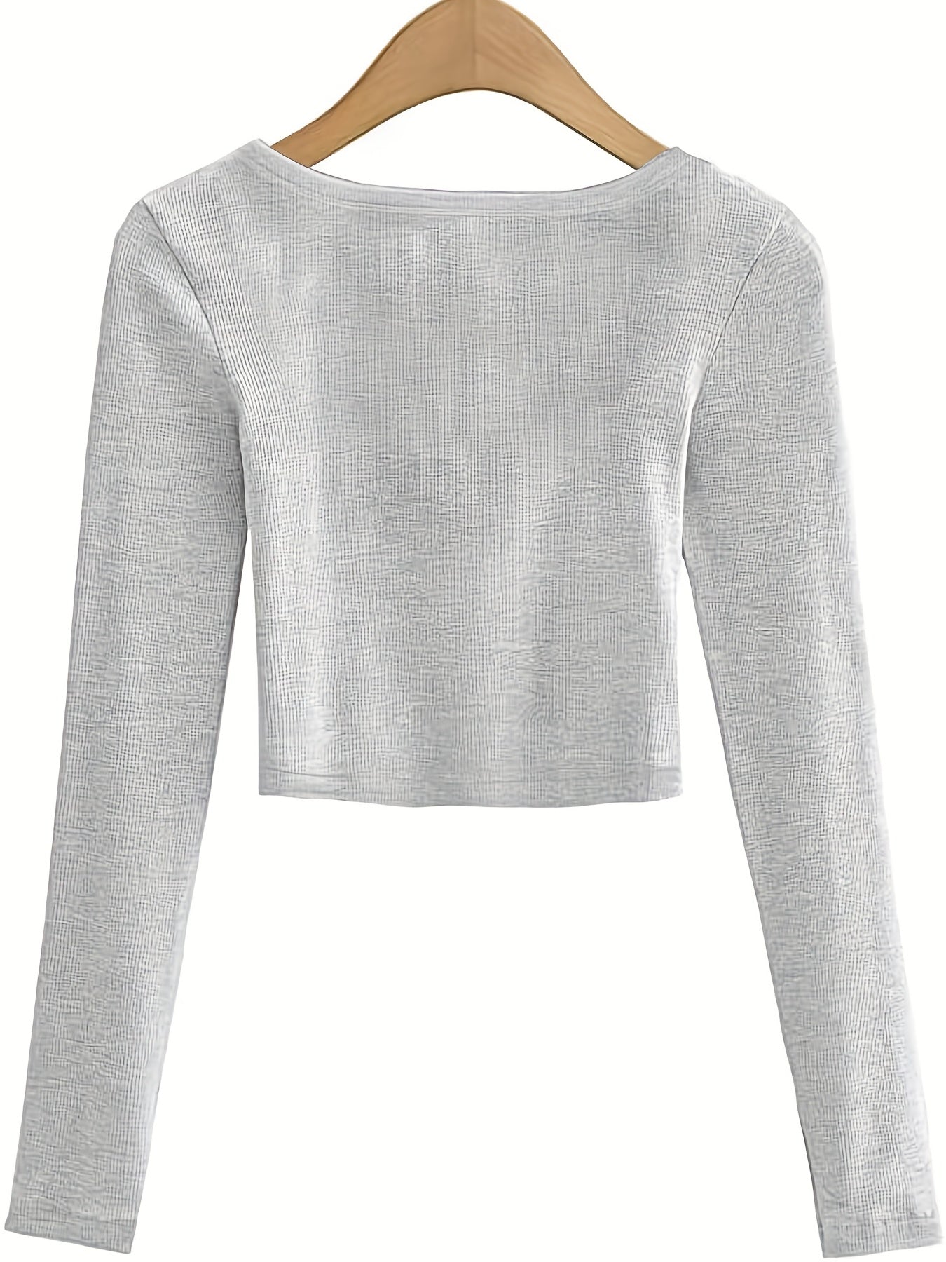Chic All-Season Scoop Neck Crop Top