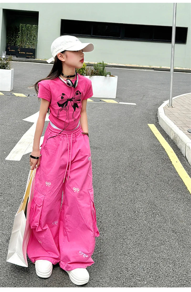 Girls Spring-Summer Cargo Pants