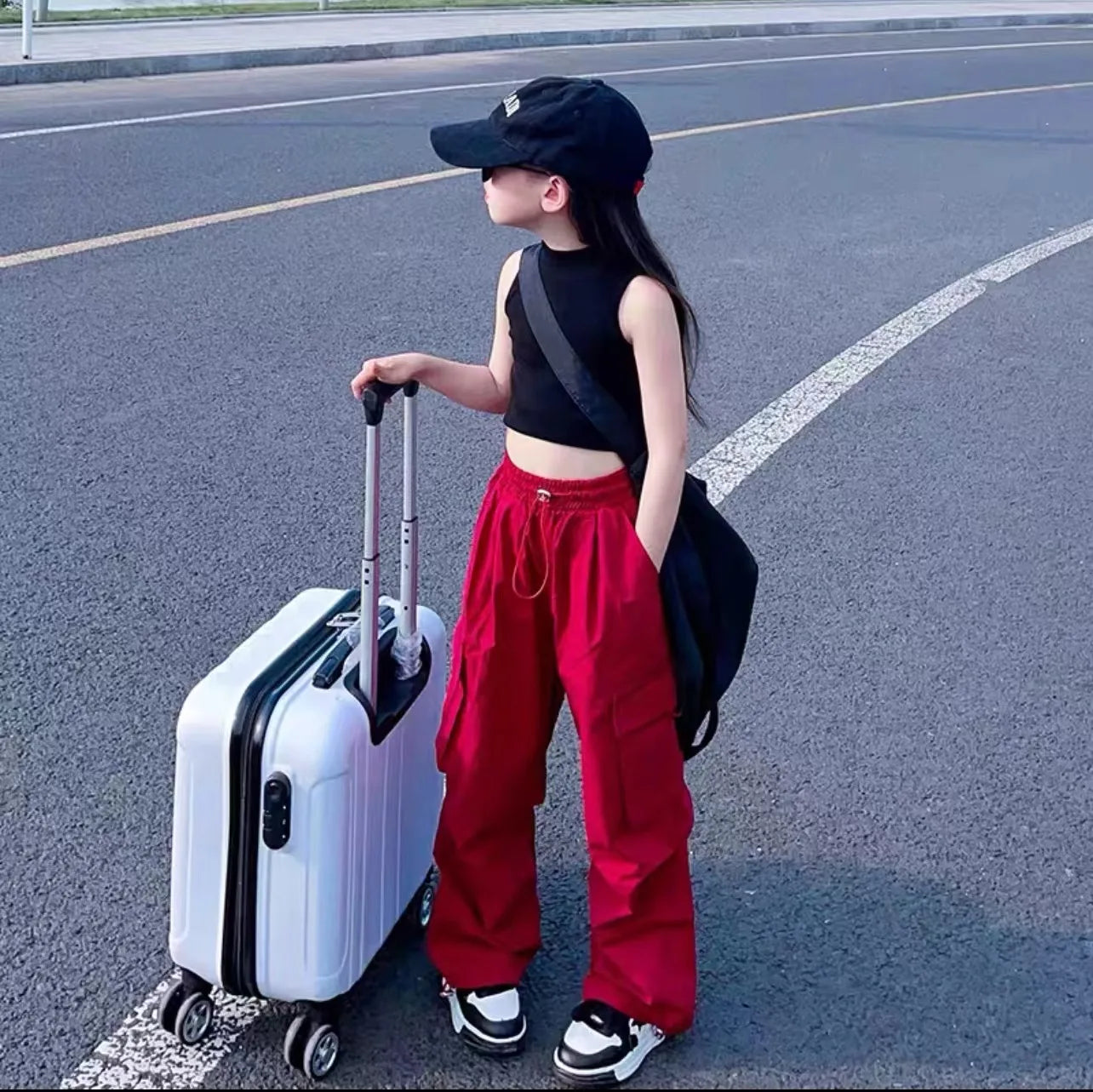 Girls Vintage Streetwear Cargo Pants