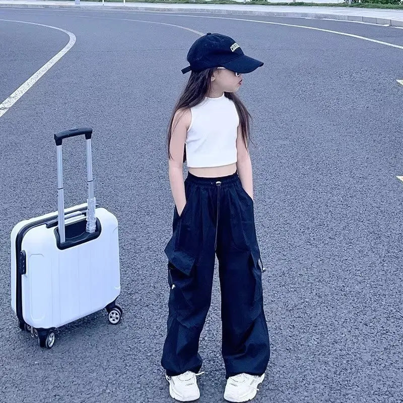 Girls Vintage Streetwear Cargo Pants