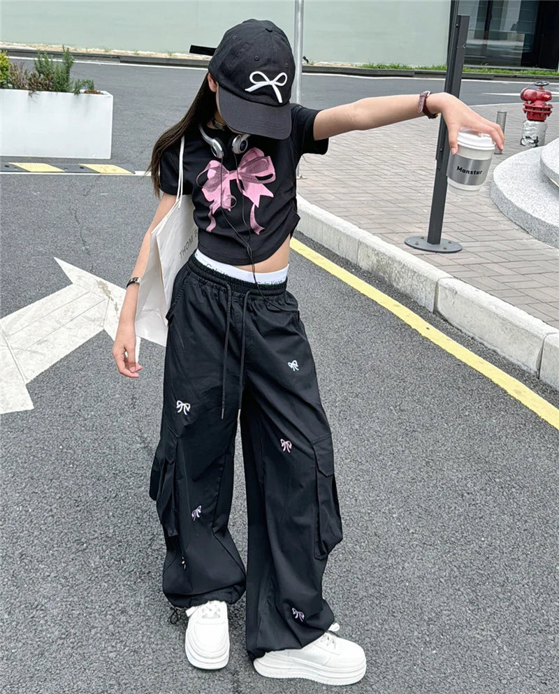 Girls Spring-Summer Cargo Pants