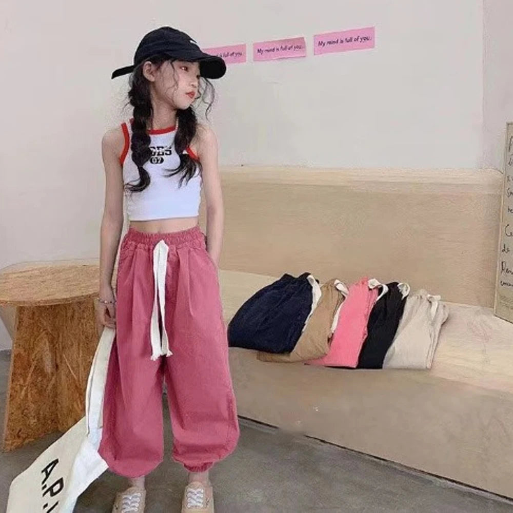 Kids Summer Cargo Pants - Korean Style