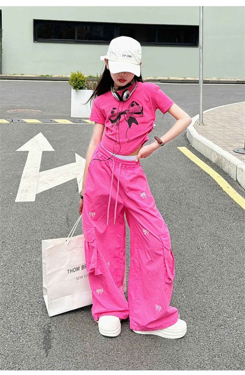 Girls Spring-Summer Cargo Pants