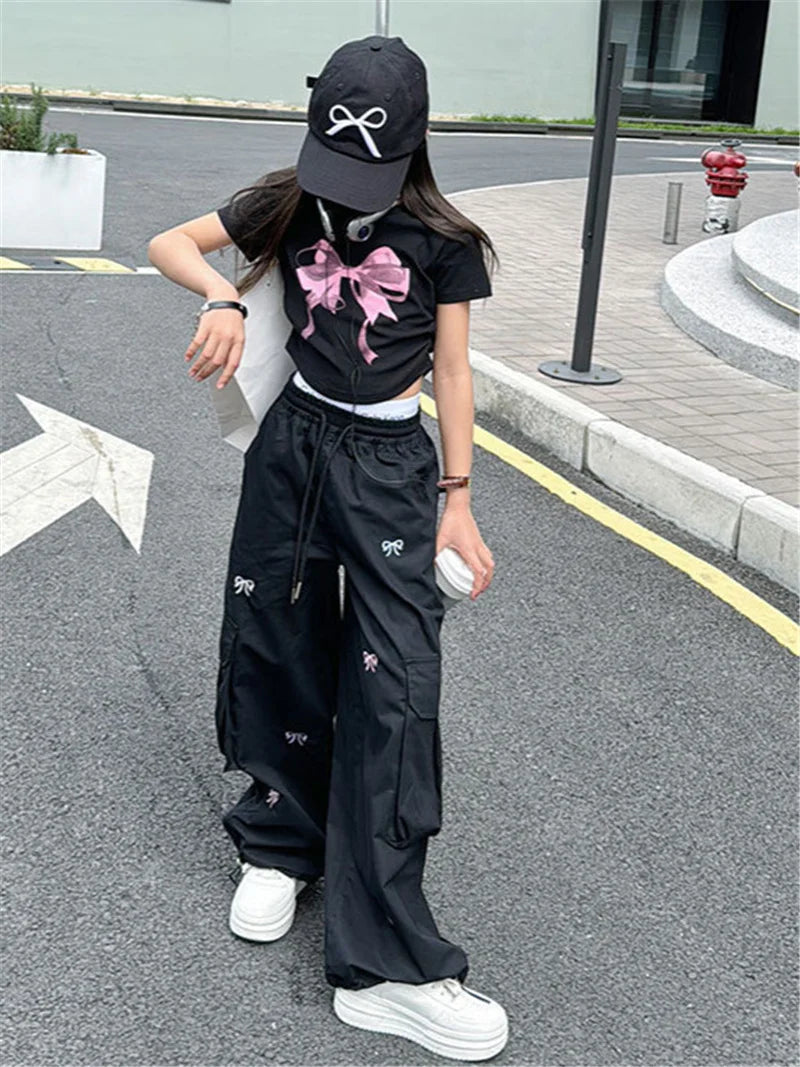 Girls Spring-Summer Cargo Pants