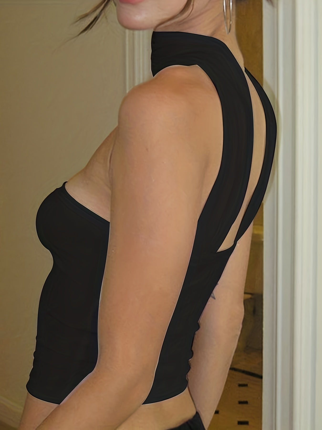 Sleek Halter Ruched Crop Top