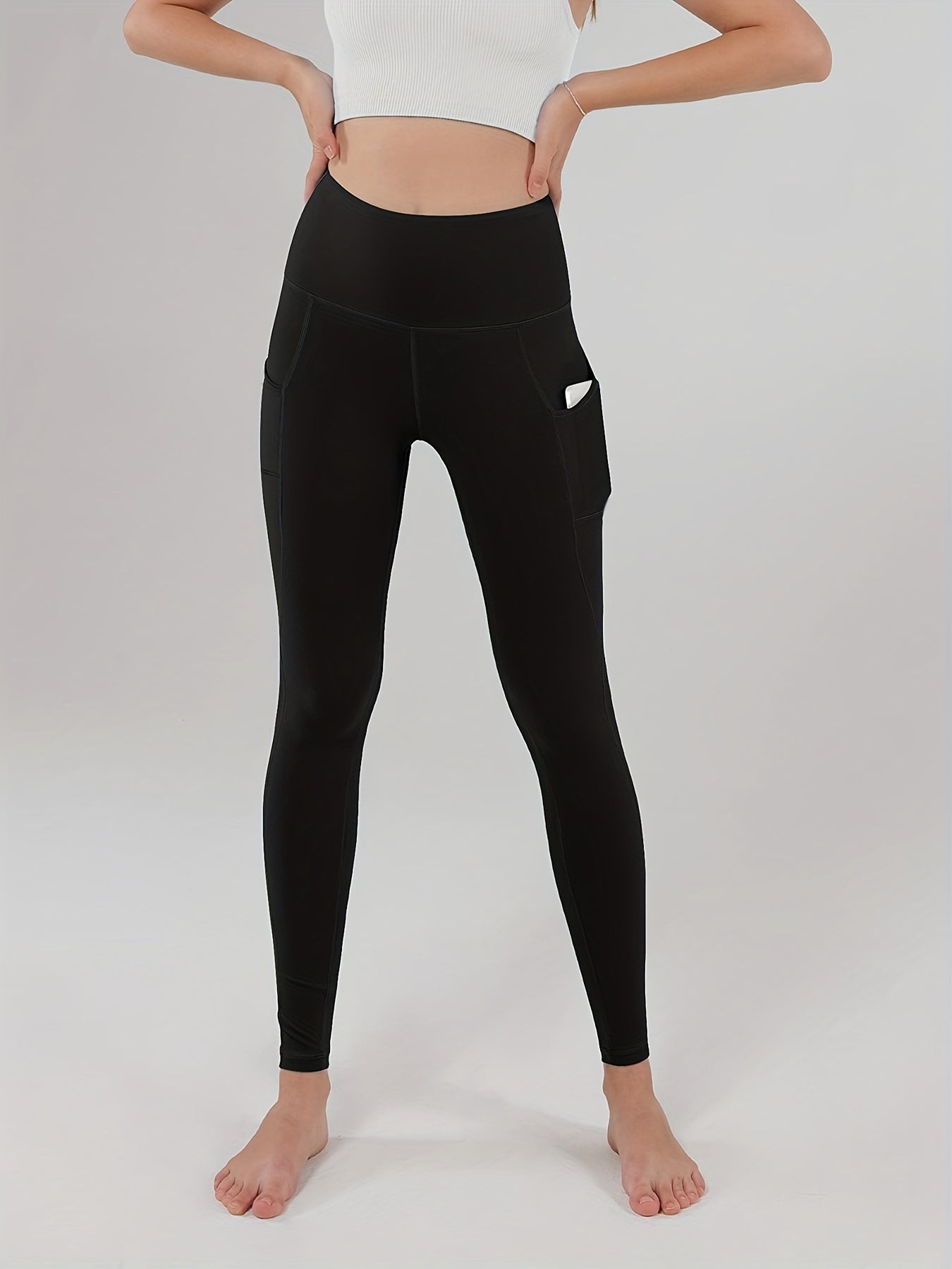 High-Waist Yoga Leggings with Pockets