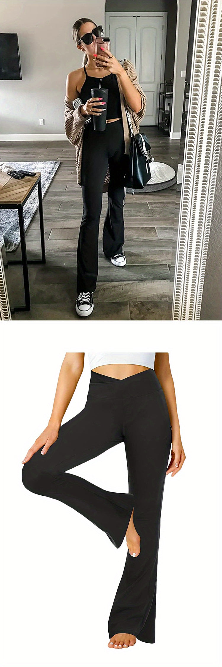 High Waist Flared Yoga Leggings