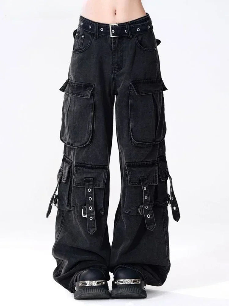 ADAgirl Y2K High Waist Cargo Jeans