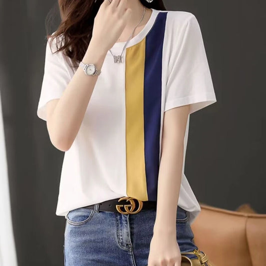 Chic Summer Colorblock T-Shirt