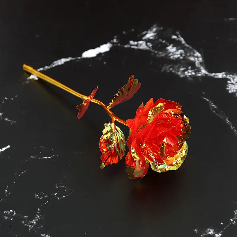 24K Gold Foil Galaxy Rose - Perfect Gift