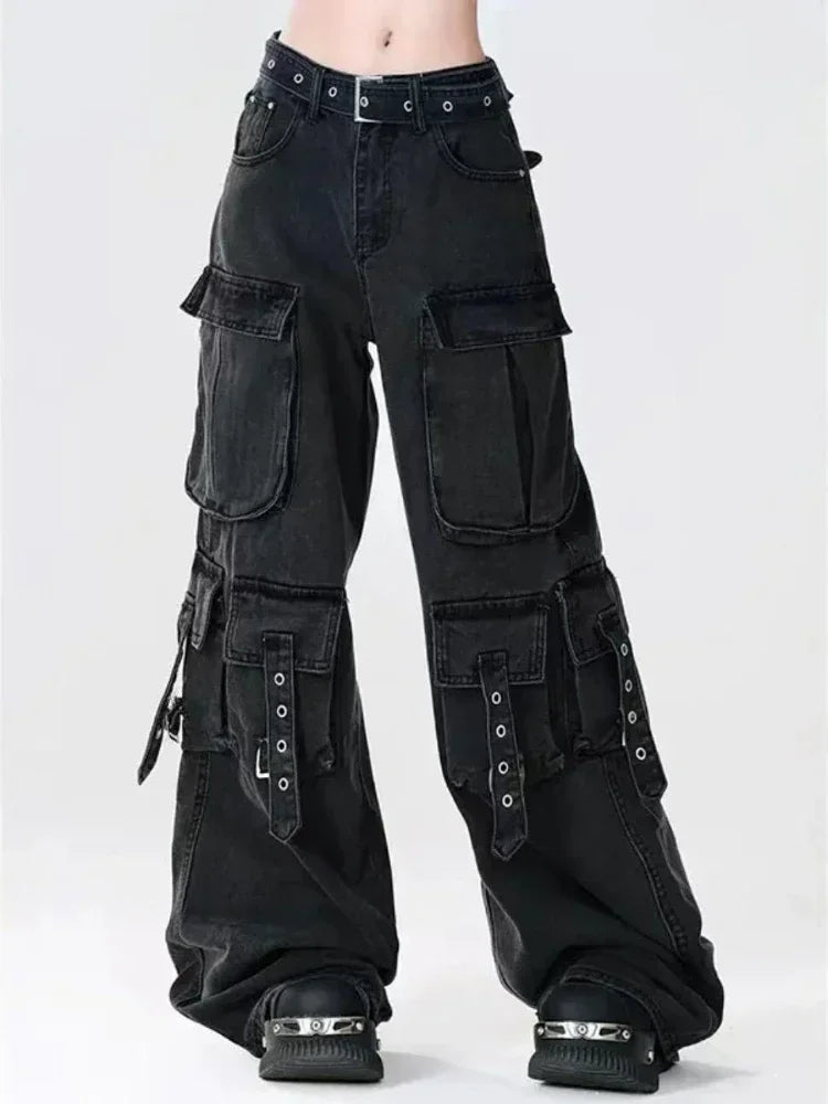 ADAgirl Y2K High Waist Cargo Jeans
