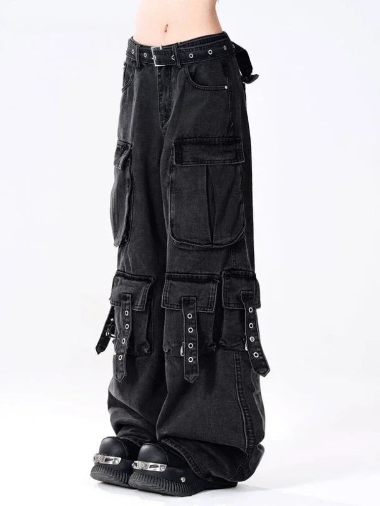 ADAgirl Y2K High Waist Cargo Jeans