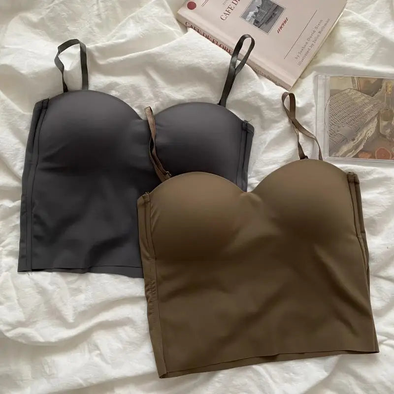 Double Strap Solid Color Sport Crop Top