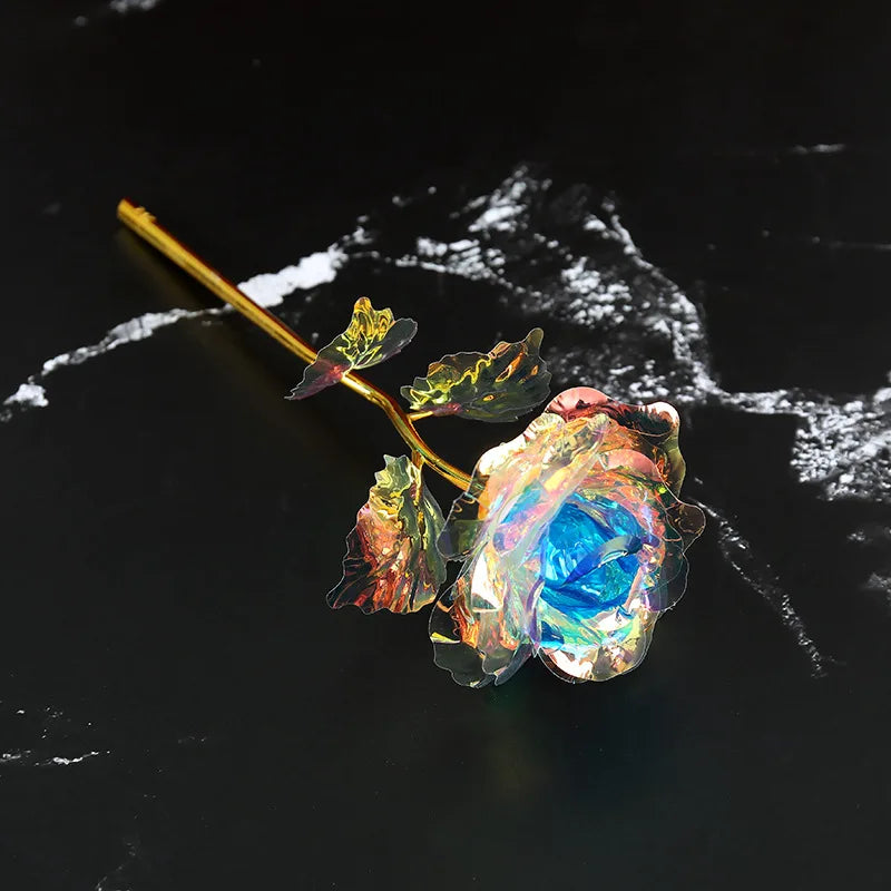 24K Gold Foil Galaxy Rose - Perfect Gift