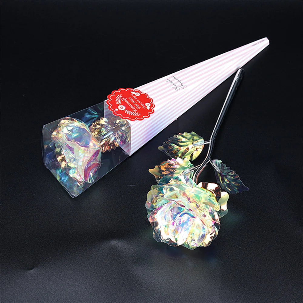 24K Gold Foil Galaxy Rose - Perfect Gift