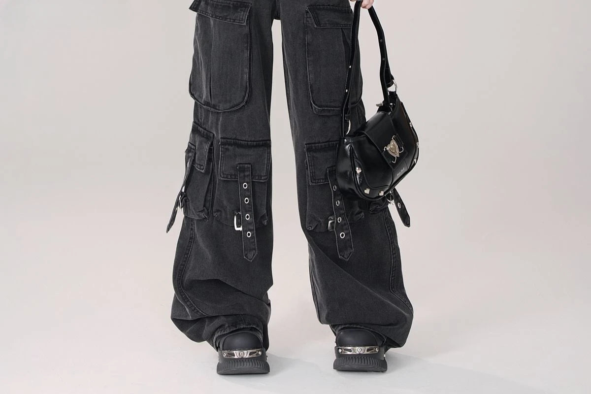 ADAgirl Y2K High Waist Cargo Jeans