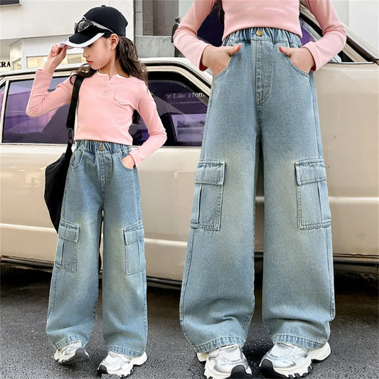 Stylish Cargo Jeans for Girls 6-15