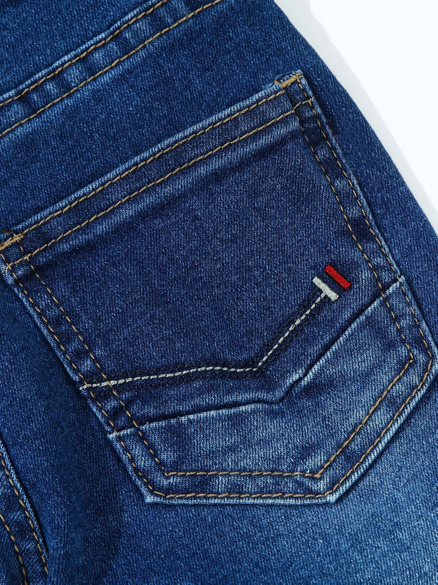 Boys' Street Style Cargo Jeans - Solid Blue