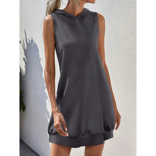 Chic Hooded Sleeveless Summer Dress