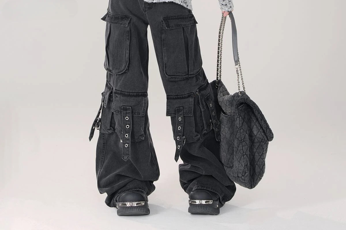 ADAgirl Y2K High Waist Cargo Jeans