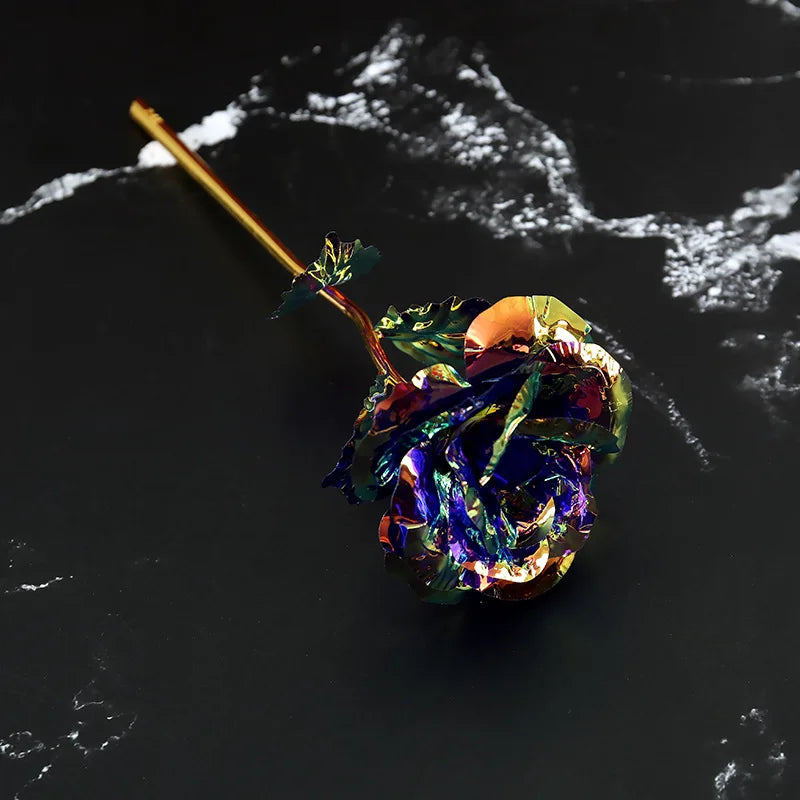 24K Gold Foil Galaxy Rose - Perfect Gift