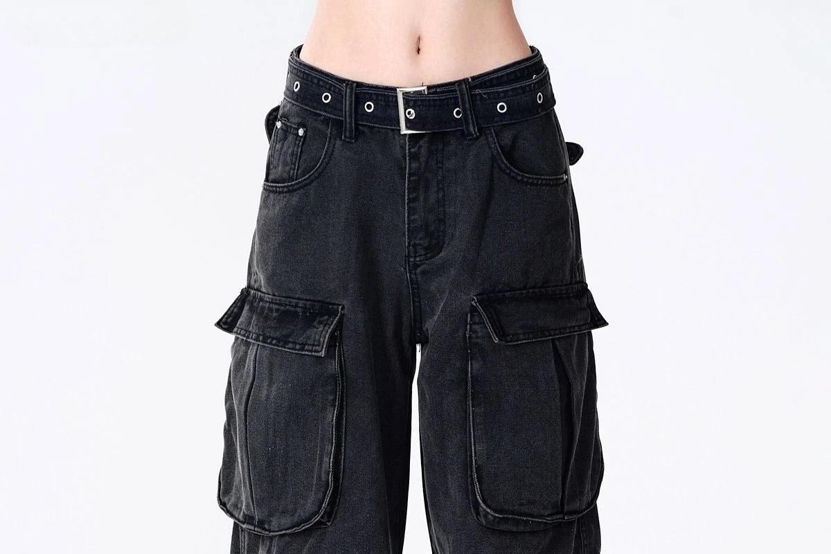 ADAgirl Y2K High Waist Cargo Jeans