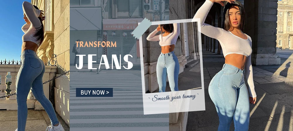 High-Waisted Cargo Jeans for Women