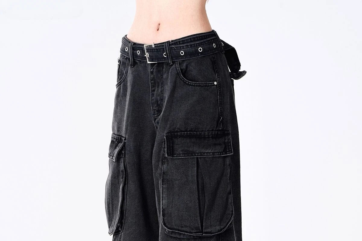 ADAgirl Y2K High Waist Cargo Jeans