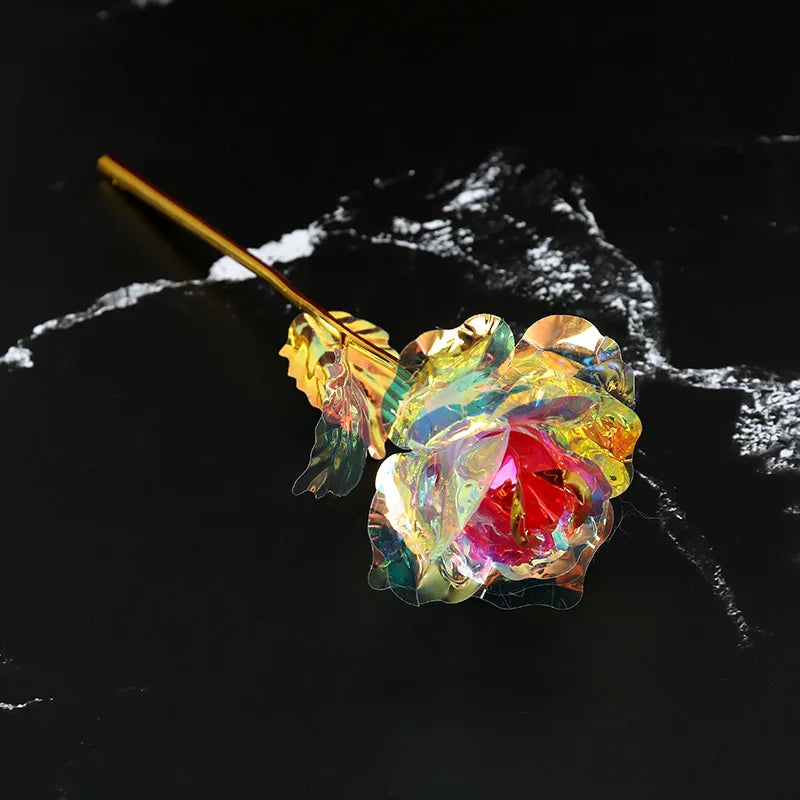 24K Gold Foil Galaxy Rose - Perfect Gift