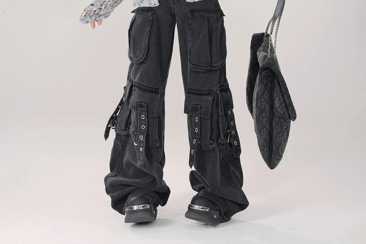 ADAgirl Y2K High Waist Cargo Jeans
