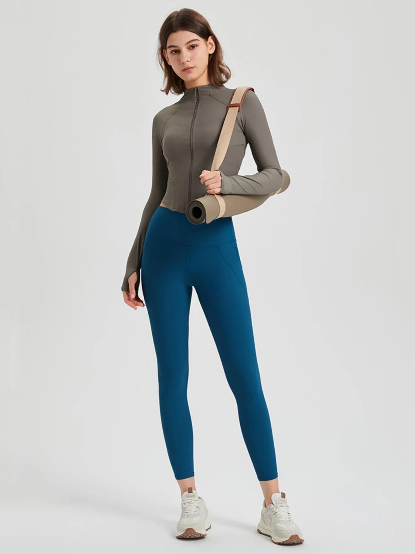 Slim Fit Zipper Sports Jacket for Women