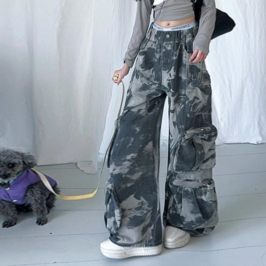 2025 Girls Camo Cargo Pants - Summer Streetwear