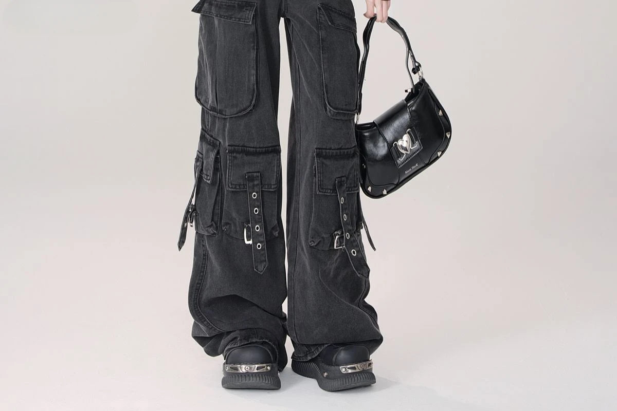 ADAgirl Y2K High Waist Cargo Jeans