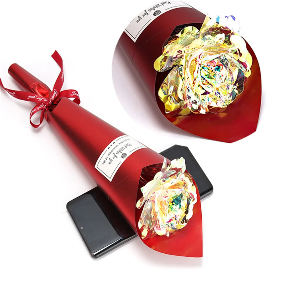 24K Gold Foil Galaxy Rose - Perfect Gift