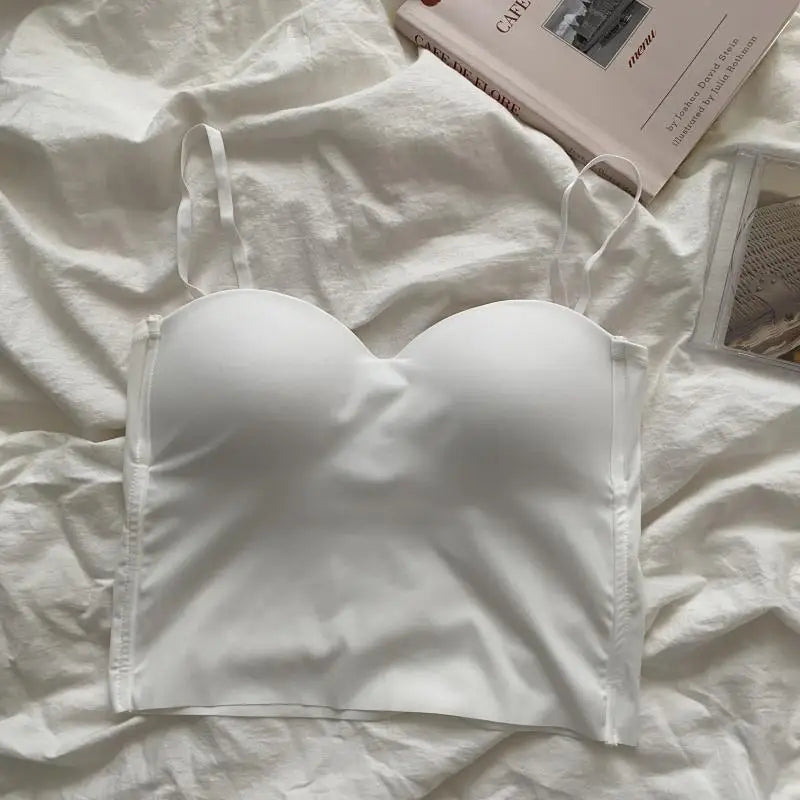 Double Strap Solid Color Sport Crop Top