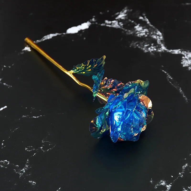 24K Gold Foil Galaxy Rose - Perfect Gift