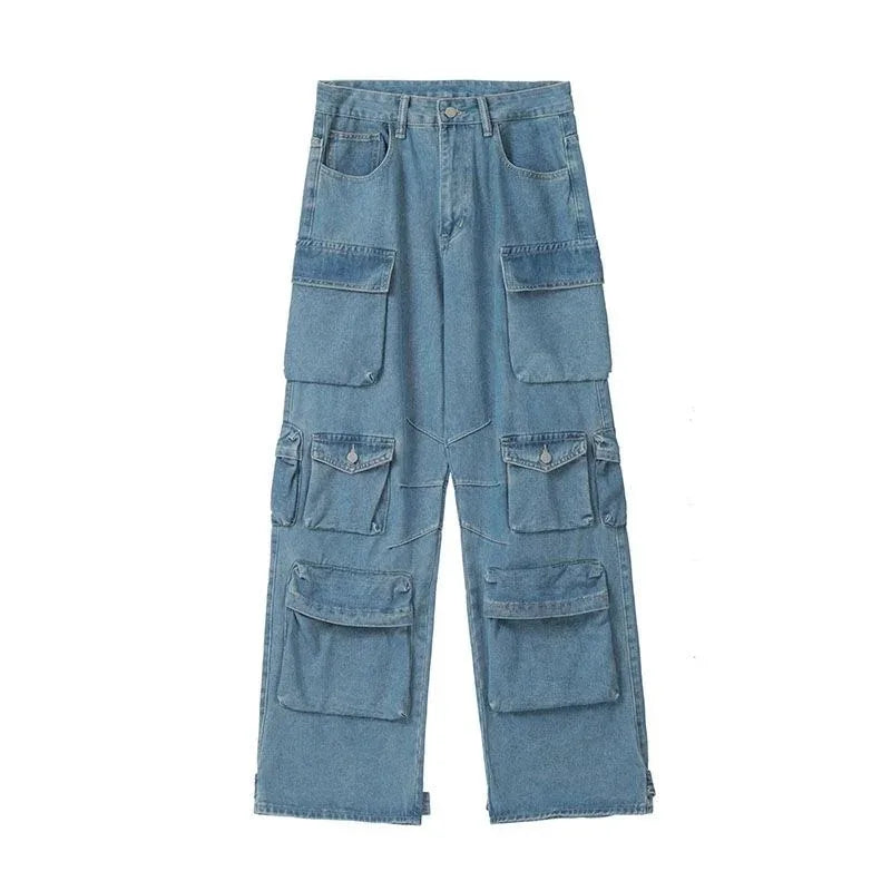 Y2K Retro Wide Leg Cargo Jeans