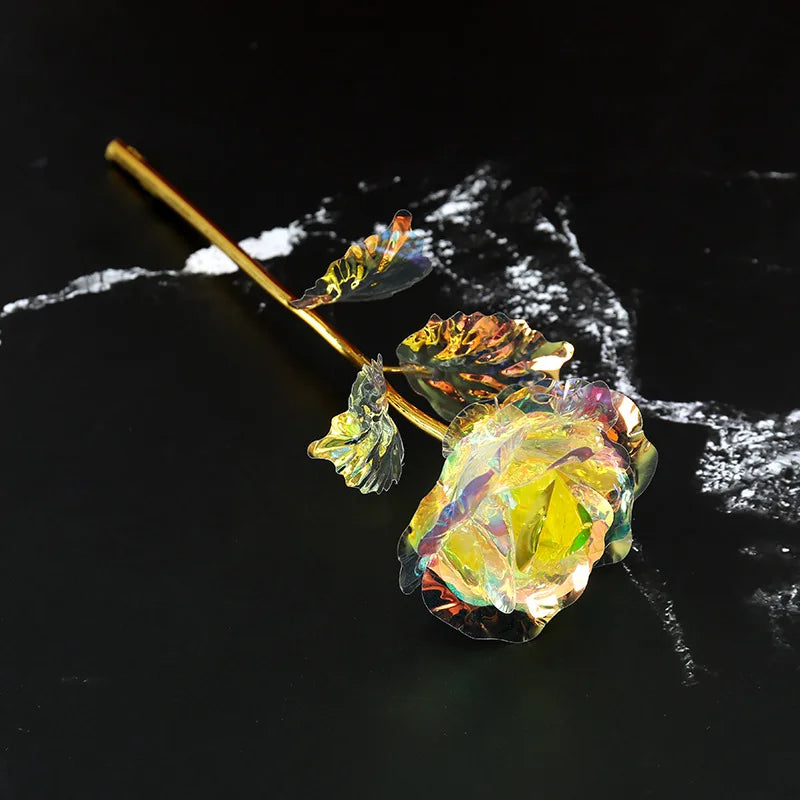 24K Gold Foil Galaxy Rose - Perfect Gift