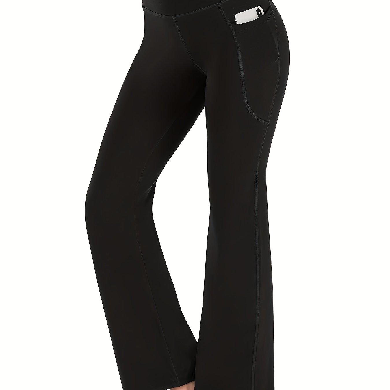 High Waist Bootcut Yoga Pants with Pockets